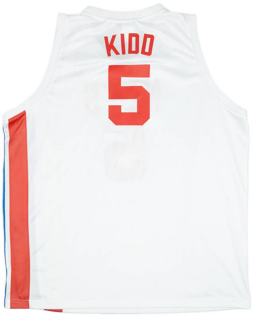 2003-06 New Jersey Nets Kidd #5 Reebok Throwback Jersey (Excellent) XXL