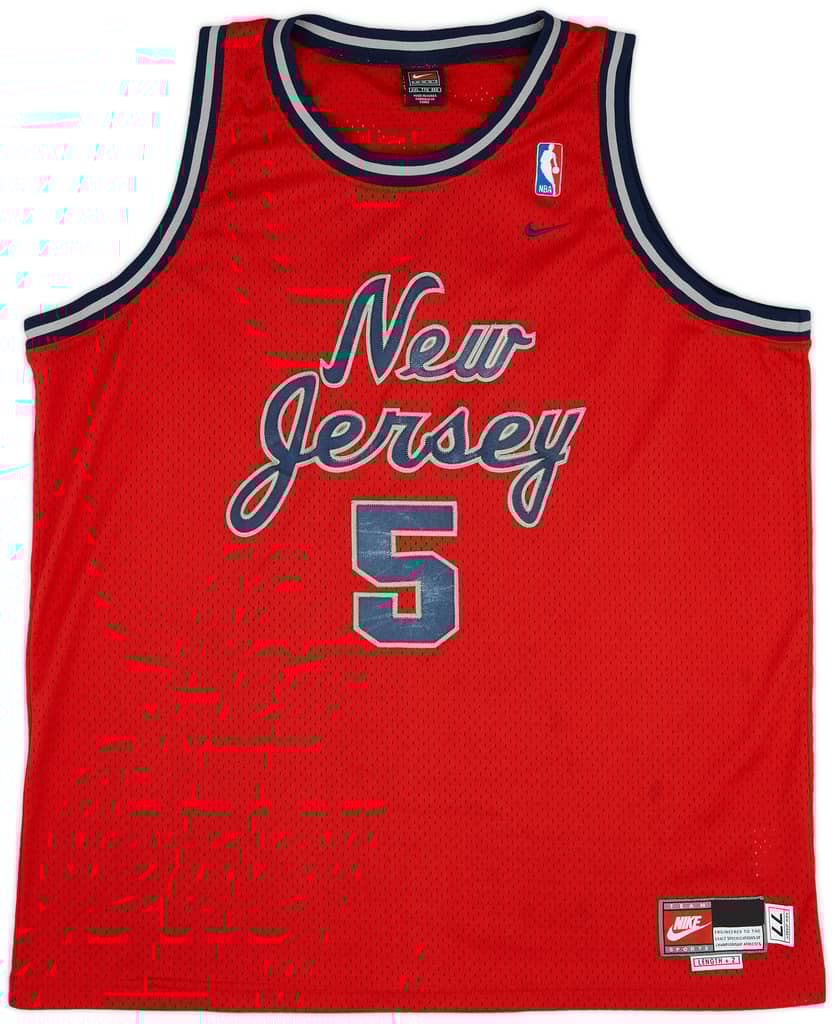 1977 New Jersey Nets Kidd #5 Nike Rewind Swingman Jersey (Very Good) XXL