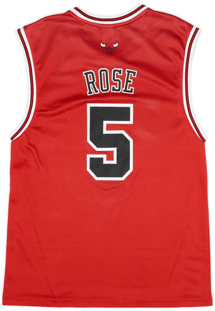 2002-03 Chicago Bulls Rose #5 Reebok Away Jersey (Very Good) S