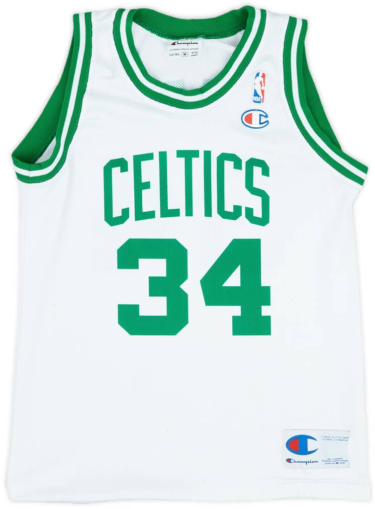 1998-10 Boston Celtics Pierce #34 Champion Home Jersey (Very Good) M.Kids