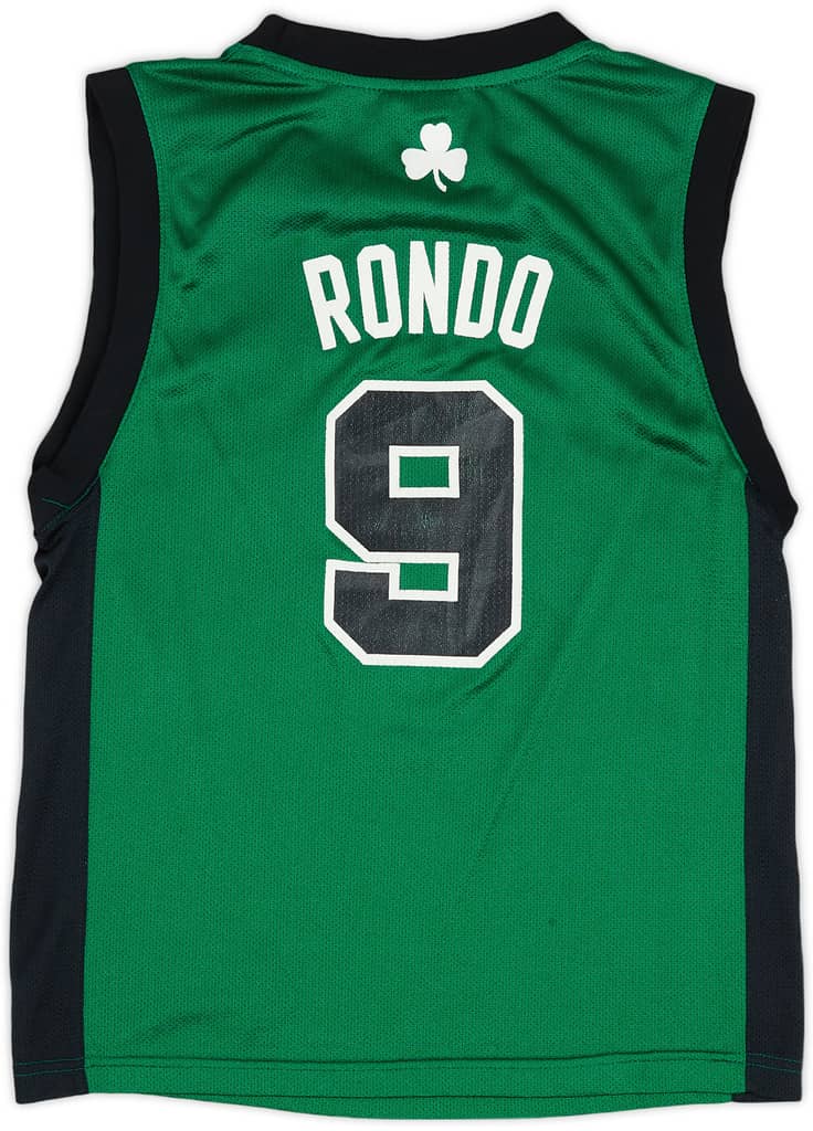 2006-10 Boston Celtics Rondo #9 adidas Alternate Jersey (Excellent) M.Kids