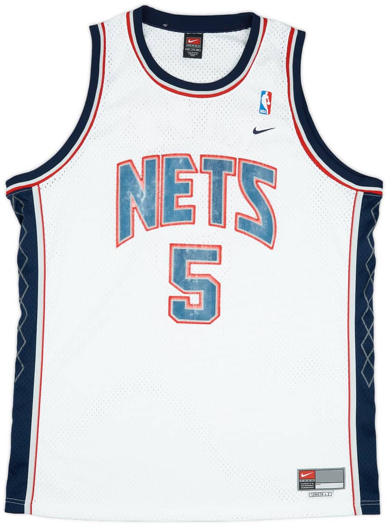 2001-04 New Jersey Nets Kidd #5 Nike Swingman Home Jersey (Good) XXL