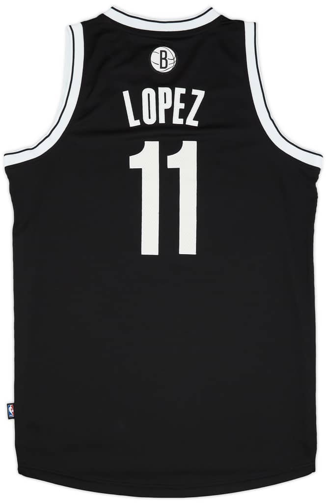 2012-14 Brooklyn Nets Lopez #11 adidas Swingman Away Jersey (Very Good) M