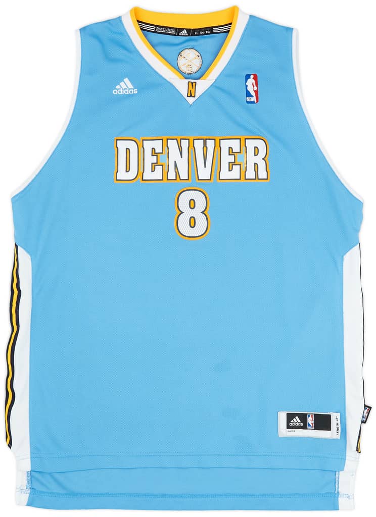 2011-14 Denver Nuggets Gallinari #8 adidas Swingman Away Jersey (Very Good) XL.Kids