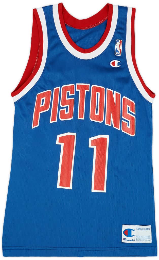 1991-94 Detroit Pistons Thomas #11 Champion Away Jersey (Excellent) S