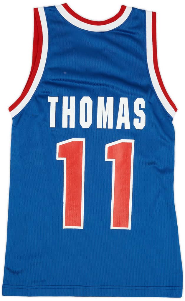 1991-94 Detroit Pistons Thomas #11 Champion Away Jersey (Excellent) S