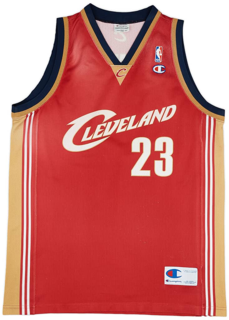 2003-10 Cleveland Cavaliers James #23 Champion Away Jersey (Very Good) XL