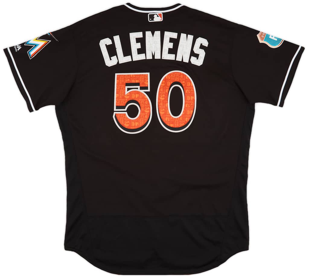 2016 Miami Marlins Clemens #50 Team Issued Majestic Spring Training Jersey (Excellent) XXL