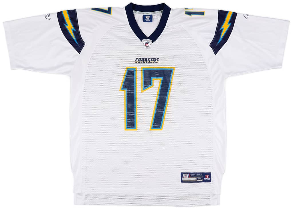 2008-11 San Diego Chargers Rivers #17 Reebok On Field Away Jersey (Excellent) XL