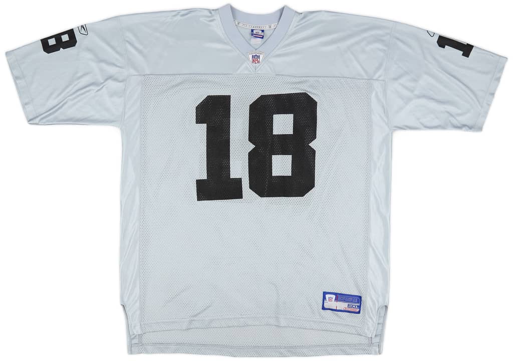 2005-06 Oakland Raiders Moss #18 Reebok On Field Alternate Jersey (Excellent) XXL