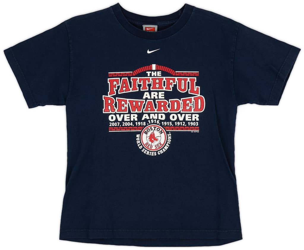 2007 Boston Red Sox World Series Champions Nike Tee (Very Good) L.Kids