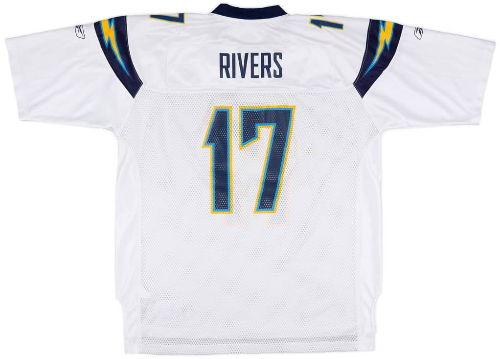 2008-11 San Diego Chargers Rivers #17 Reebok On Field Away Jersey (Excellent) XL