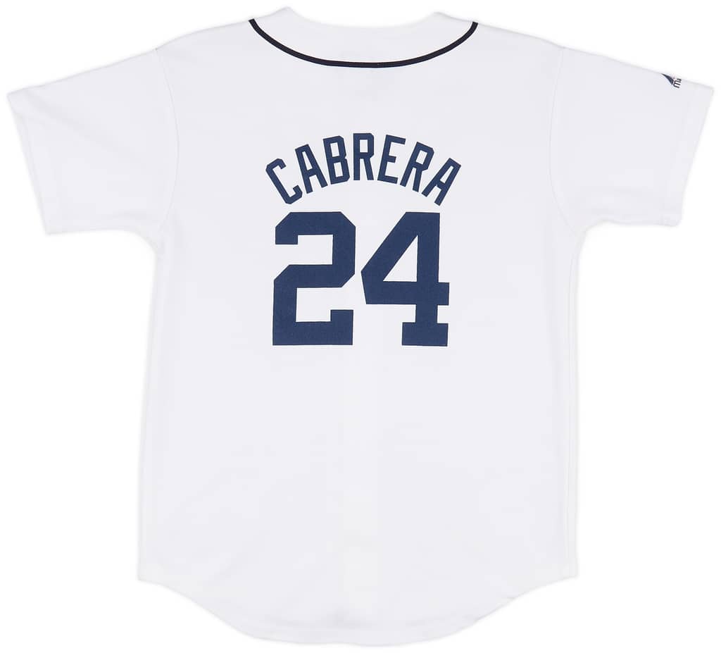 2009-16 Detroit Tigers Cabrera #24 Majestic Home Jersey (Good) L.Kids