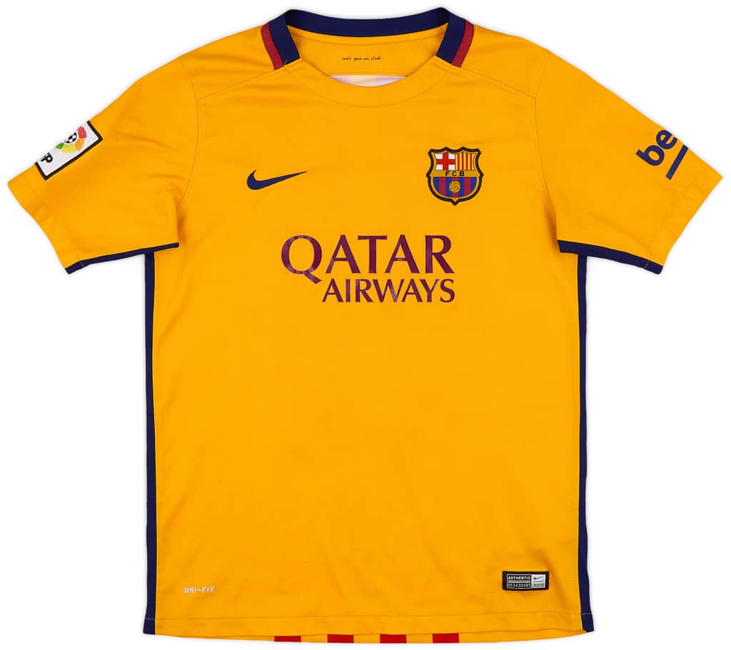 2015-16 Barcelona Away Shirt - 8/10 - (XL.Boys)