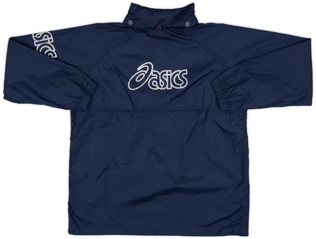 2002-03 Sampdoria Asics 1/4 Zip Hooded Rain Jacket - 8/10 - (L)