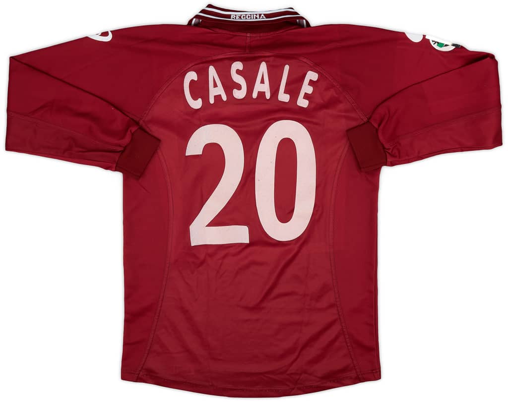 2001-02 Reggina Match Issue Home L/S Shirt Casale #20