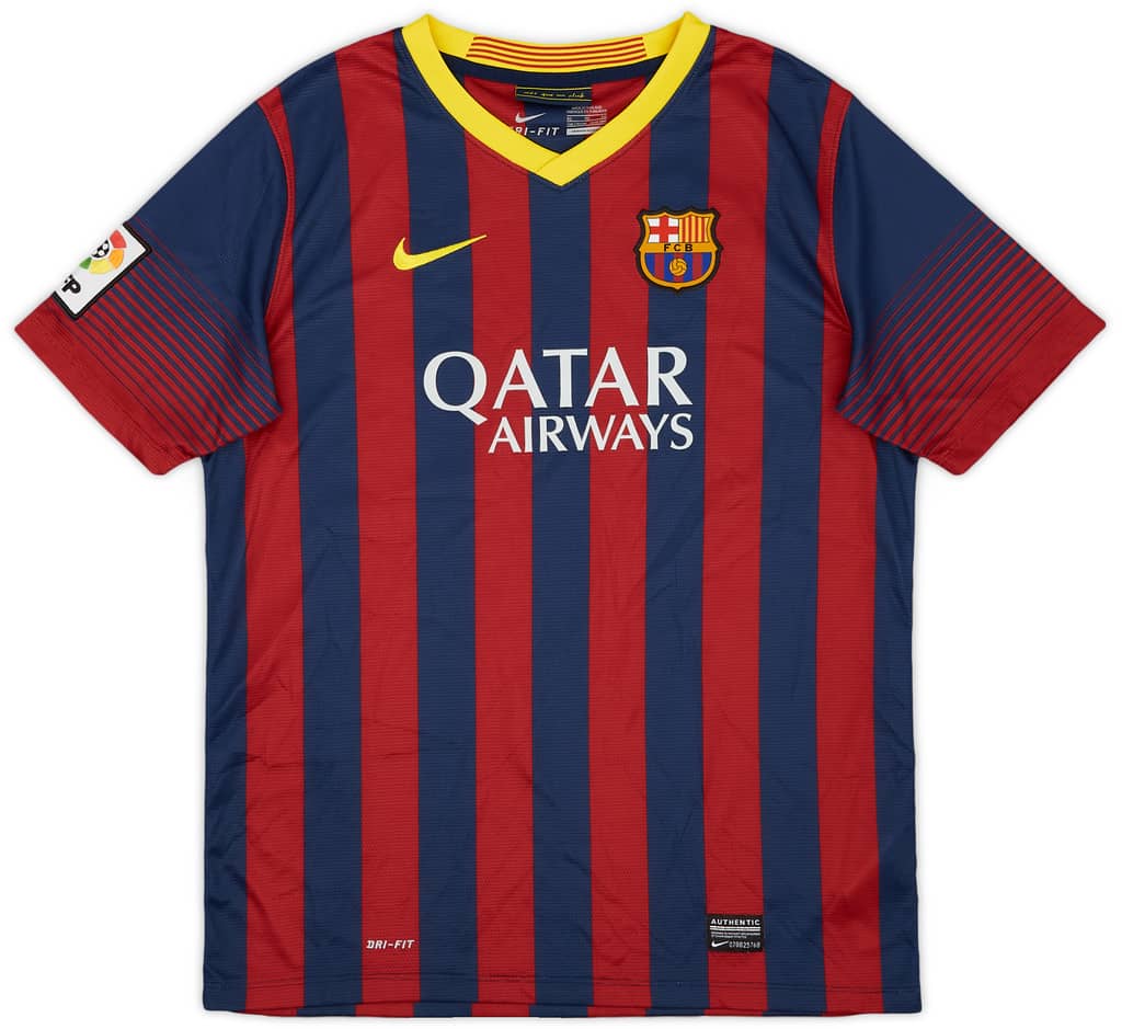 2013-14 Barcelona Home Shirt - 9/10 - (XL.Boys)