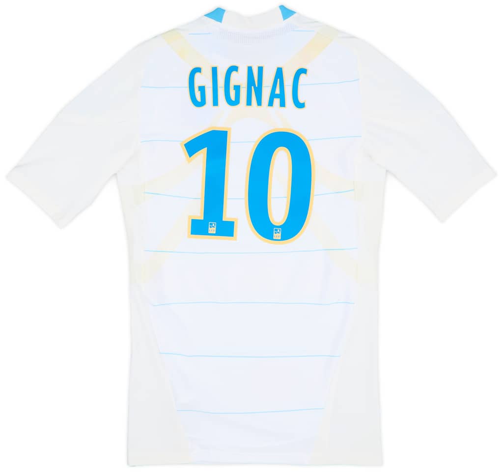 2010-11 Olympique Marseille Player Issue TechFit Home Shirt Gignac #10 - 9/10 - (L)
