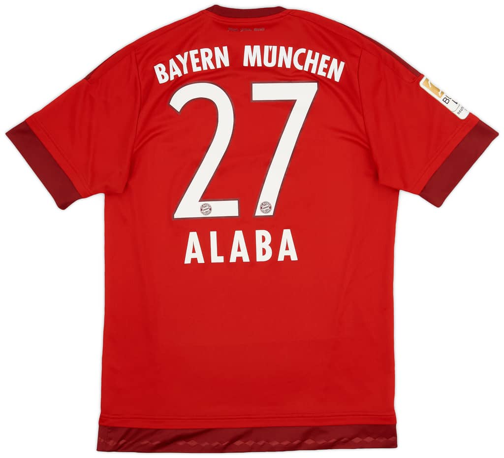 2015-16 Bayern Munich Home Shirt Alaba #27 - 5/10 - (M)