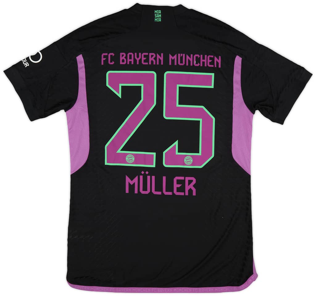 2023-24 Bayern Munich Match Issue Away Shirt Muller #25