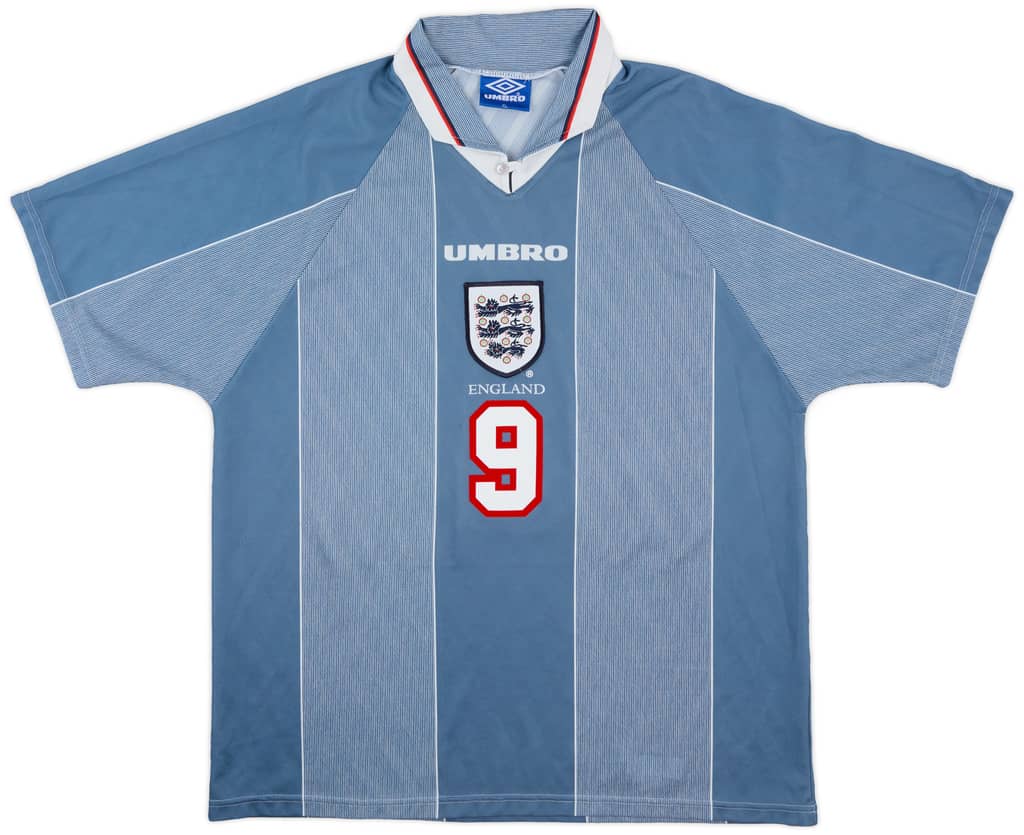 1996-97 England Away Shirt Shearer #9 - 9/10 - (XL)