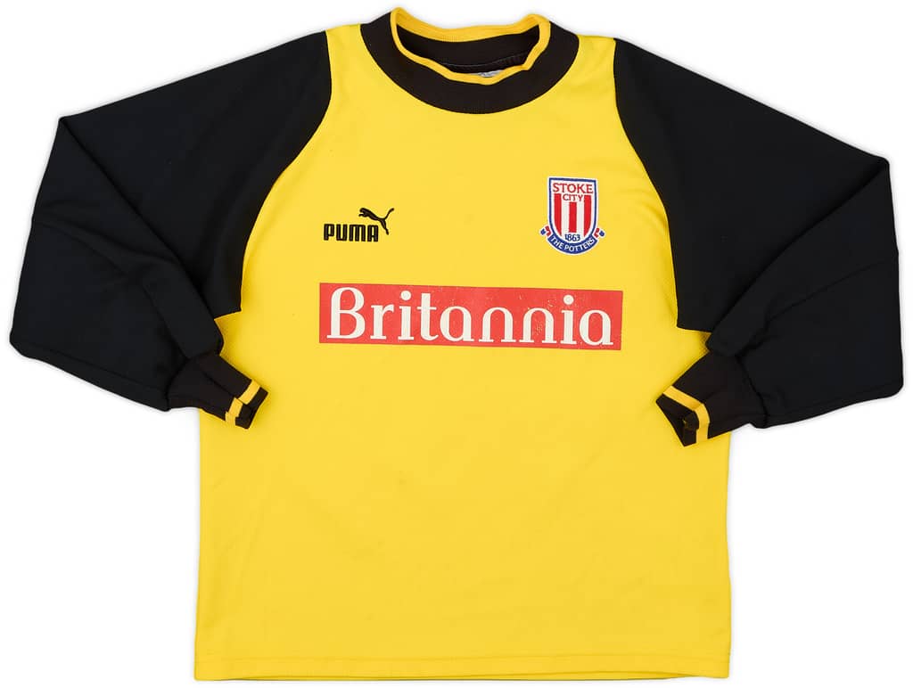 2003-04 Stoke GK Shirt James #5 - 6/10 - (S.Boys)