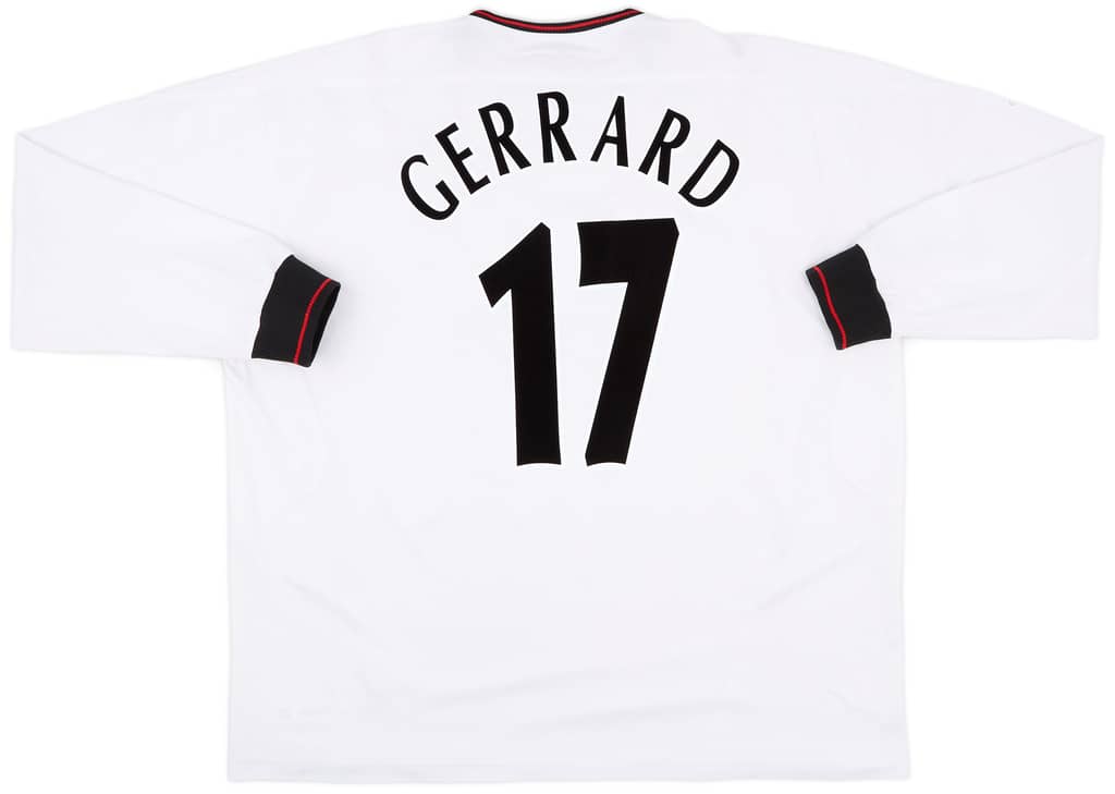 2003-04 Liverpool Away L/S Shirt Gerrard #17 - 6/10 - (XXL)