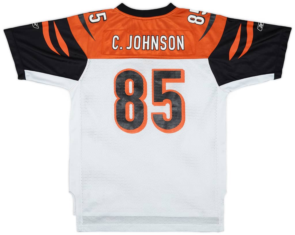 2005-06 Cincinnati Bengals C.Johnson #85 Reebok On Field Away Jersey - 9/10 - (XL.Boys)