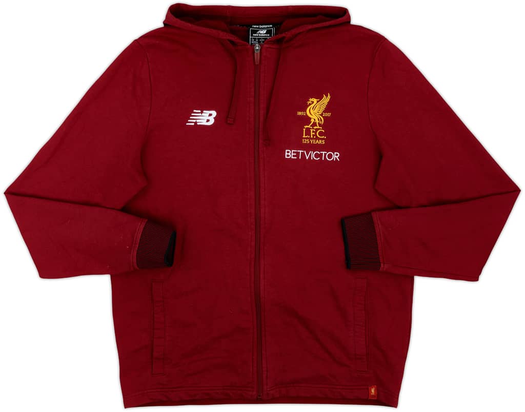 2017-18 Liverpool New Balance Hooded Track Jacket - 7/10 - (L)