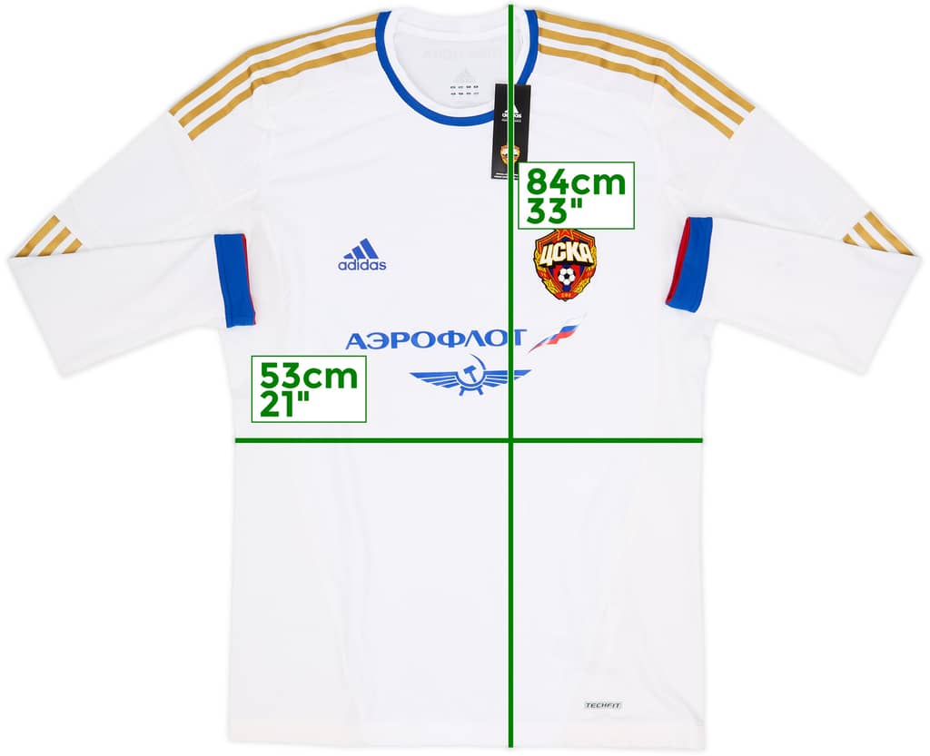 Camiseta de visitante de manga larga versión jugador TechFit del CSKA Moscow 2012-13 (XXL)