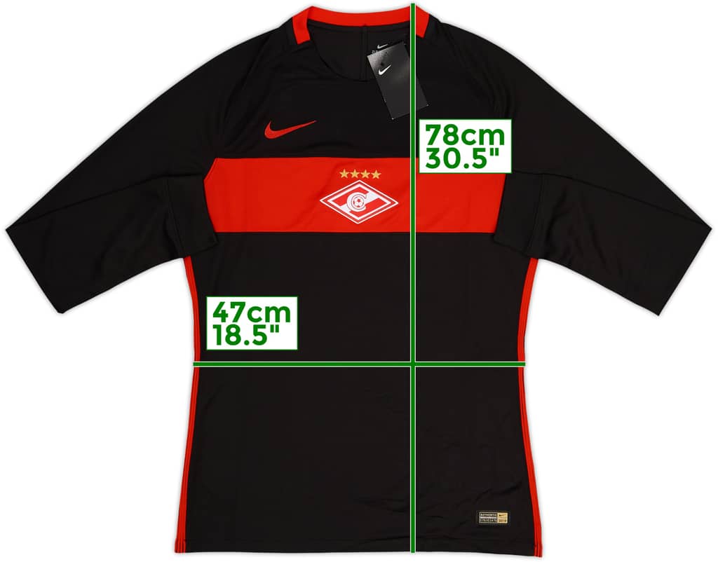 2016-17 Spartak Moscow Player Issue Away L/S Shirt (M)
