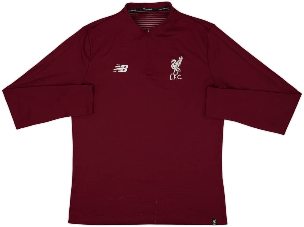 2018-19 Liverpool New Balance 1/4 Zip Drill Top - 7/10 - (L)