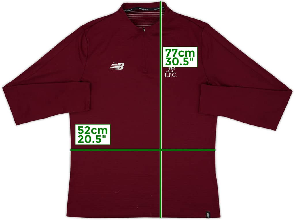 2018-19 Liverpool New Balance 1/4 Zip Drill Top - 7/10 - (L)