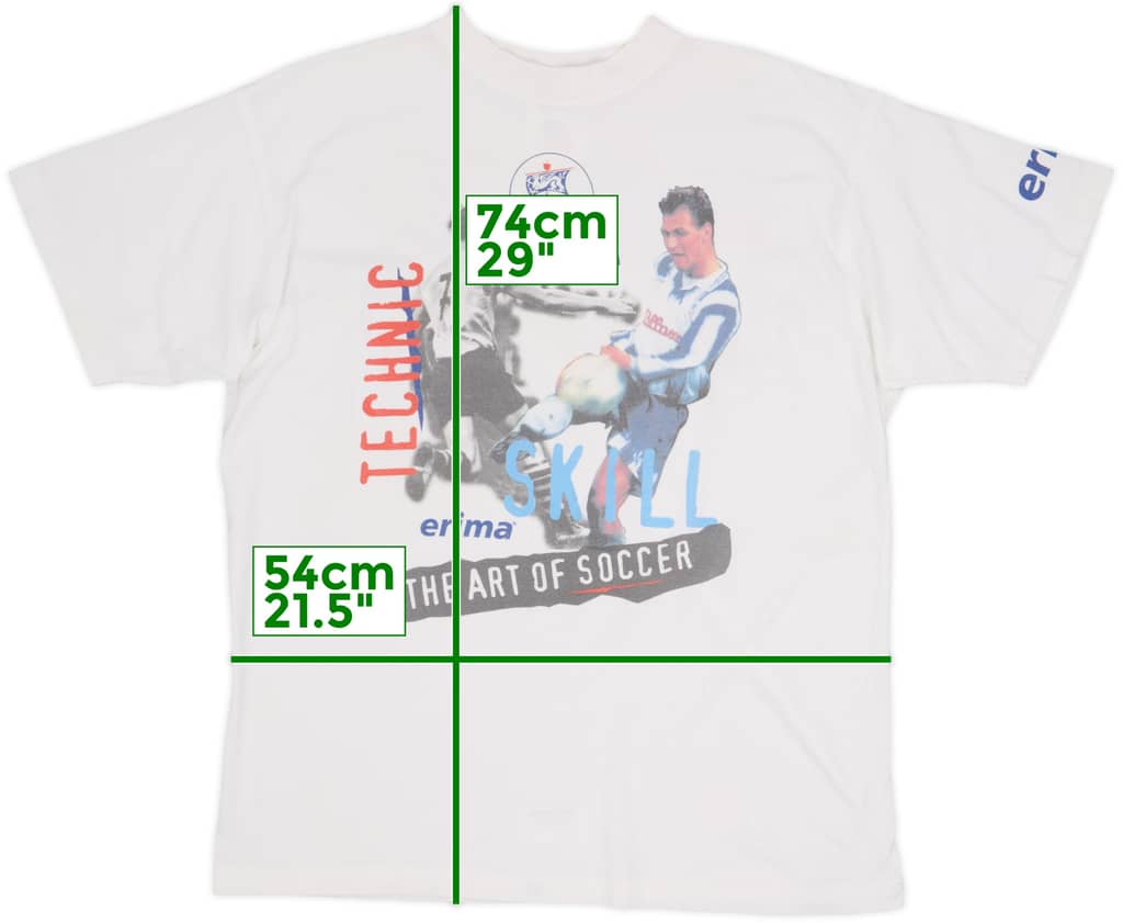 1995-96 Hansa Rostock Erima Graphic Tee - 9/10 - (M/L)
