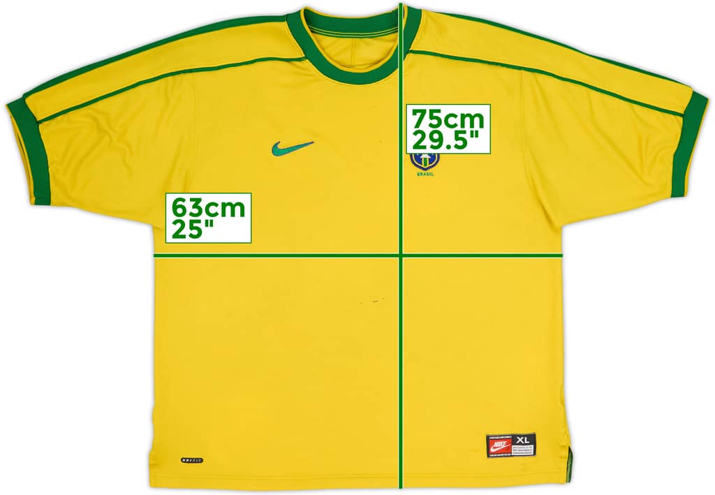 1998-00 Brazil Home Shirt - 5/10 - (XL)