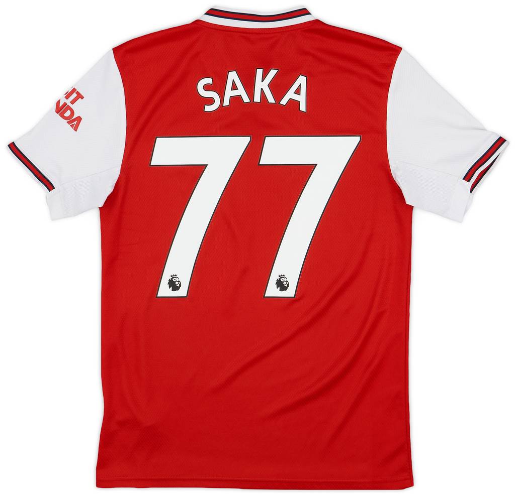2019-20 Arsenal Home Shirt Saka #77 - 9/10 - (XS)