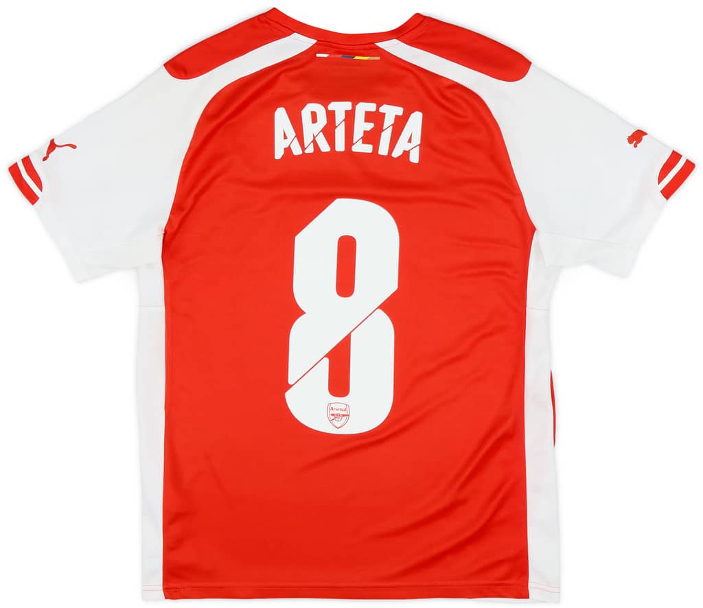 2014-15 Arsenal Home Shirt Arteta #8 - 7/10 - (S)
