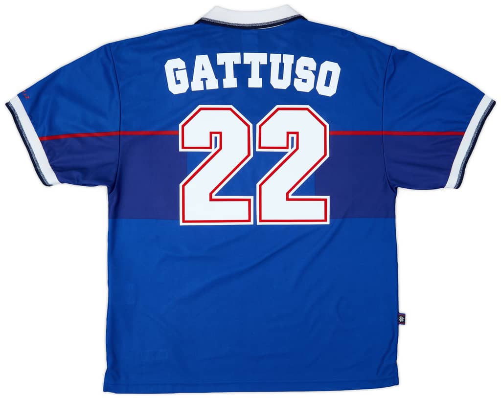 1997-99 Rangers Home Shirt Gattuso #22 - 5/10 - (XL)