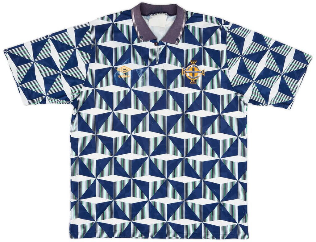 1990-92 Northern Ireland Away Shirt - 5/10 - (XL)