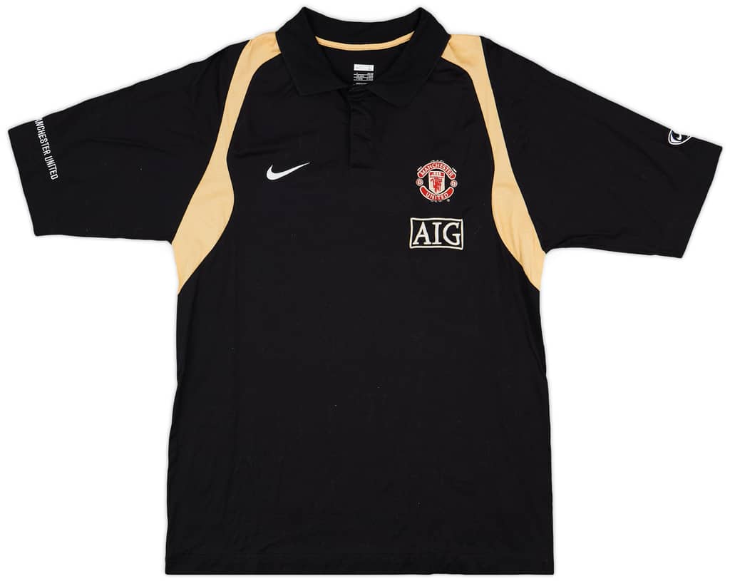2007-08 Manchester United Nike Polo Shirt - 9/10 - (L)