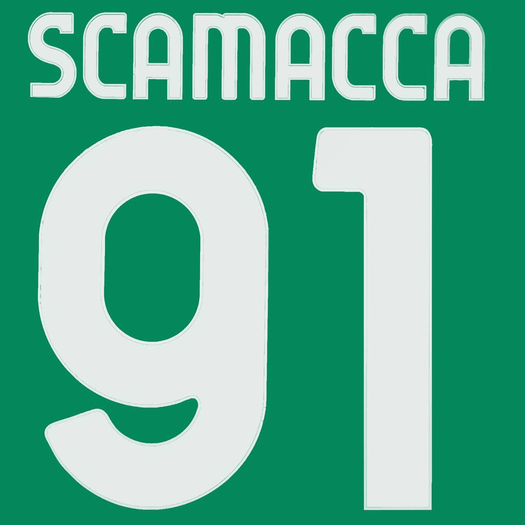 2021-22 Sassuolo Home/Third Scamacca #91 Name Set