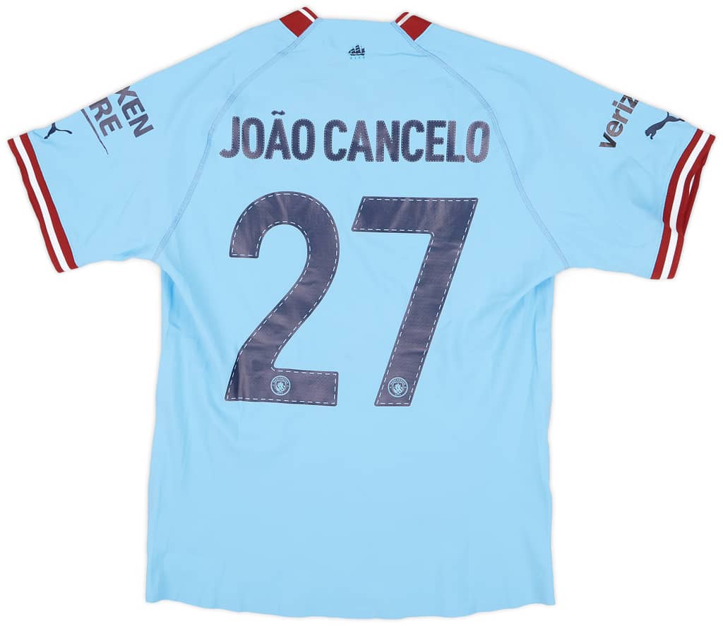 2022-23 Manchester City Player Issue Home Shirt Joao Cancelo #7 - 8/10 - (S)