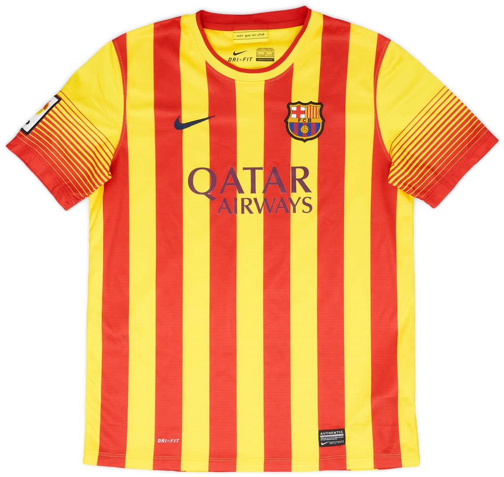 2013-15 Barcelona Away Shirt - 9/10 - (XL.Boys)