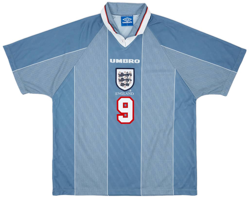1996-97 England Away Shirt Shearer #9 - 9/10 - (XL)
