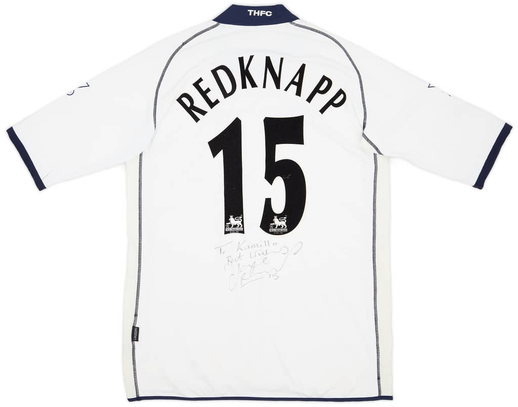 2003-04 Tottenham Match Issue Signed Home Shirt Redknapp #15