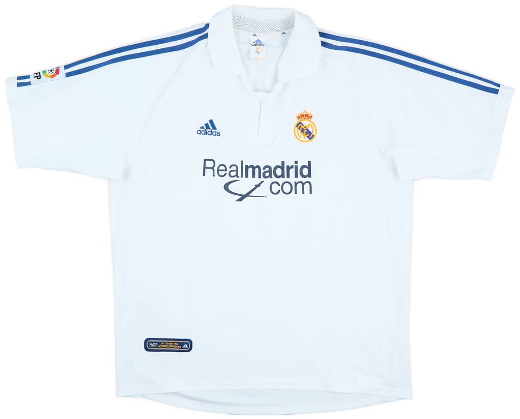 2001 Real Madrid Home Shirt Zidane #5 - 9/10 - (XL)