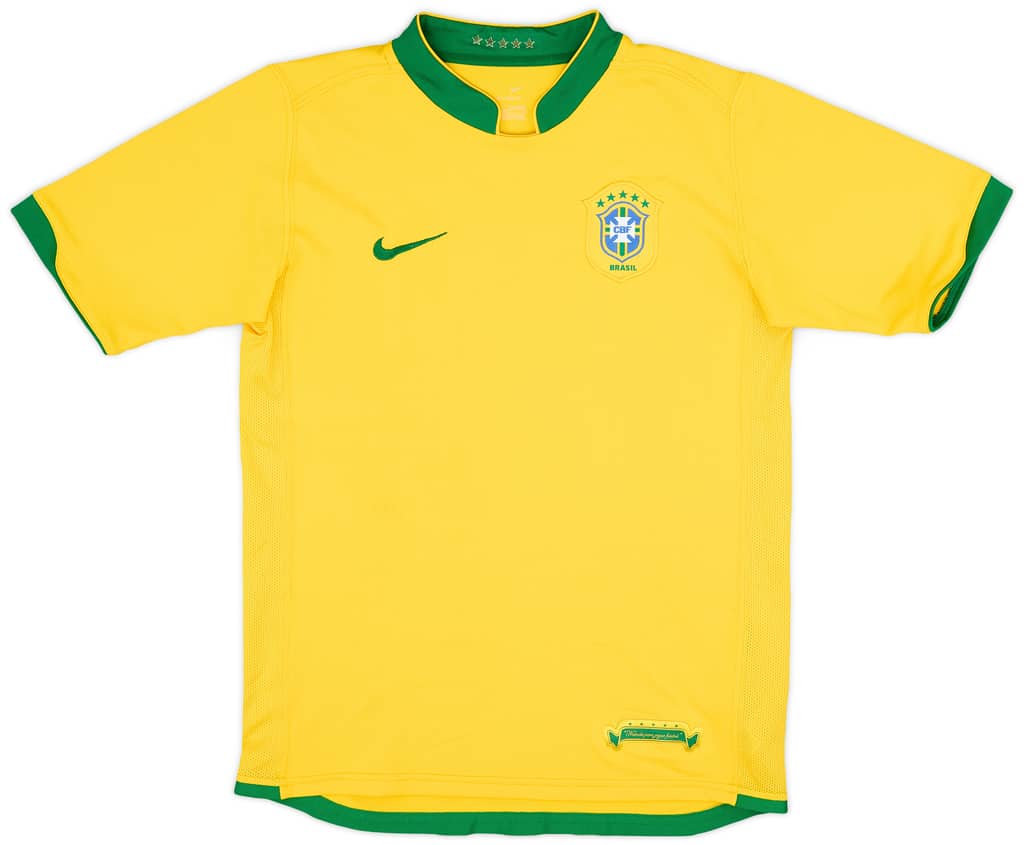 2006-08 Brazil Home Shirt - 8/10 - (XL.Boys)