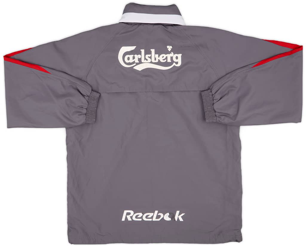 2005-06 Liverpool Reebok Hooded 1/4 Zip Rain Jacket - 8/10 - (M)
