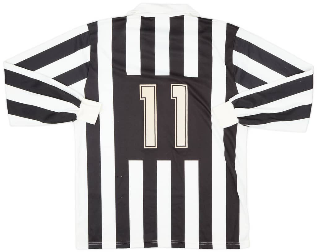 1989-90 Juventus Basic European Home L/S Shirt #11 - 8/10 - (XL)