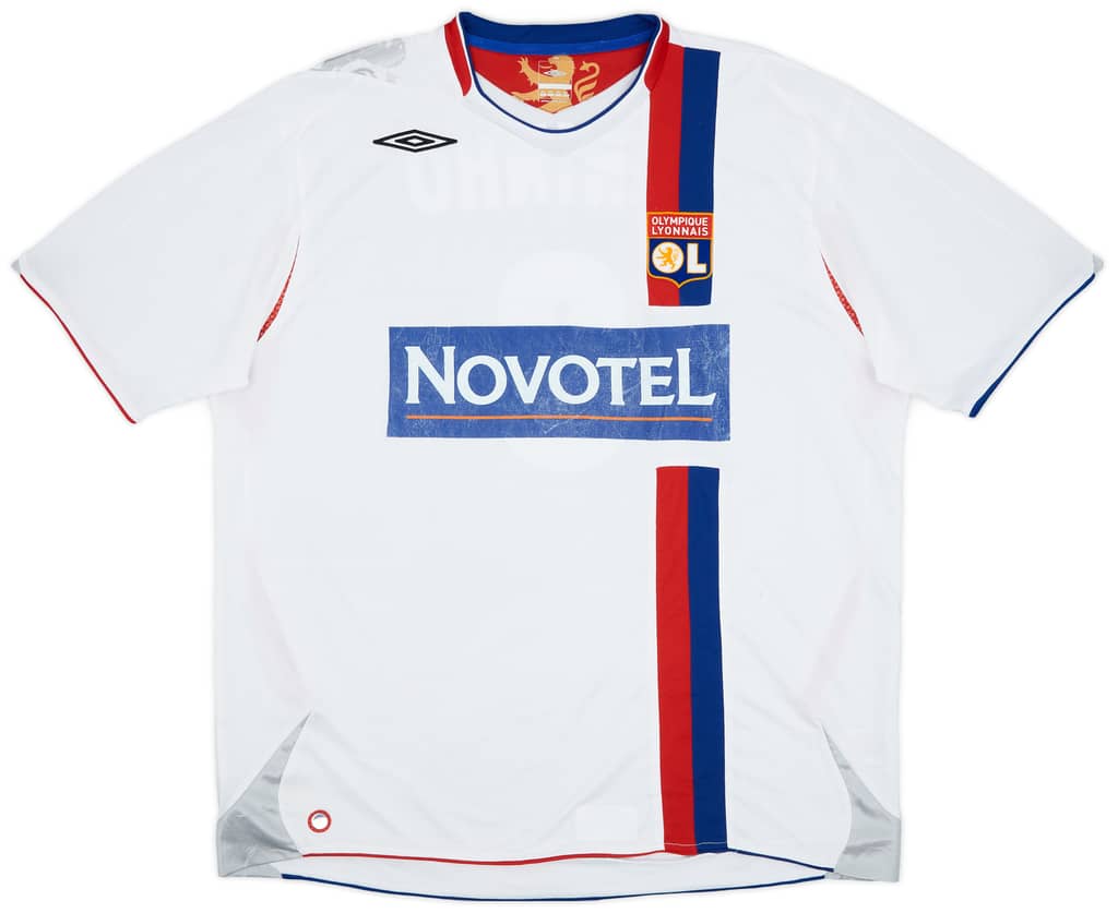 2006-07 Lyon Home Shirt Juninho #8 - 6/10 - (XXL)